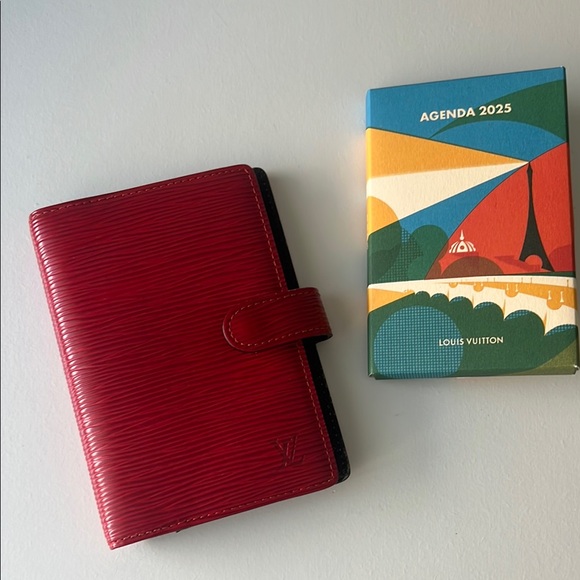 Louis Vuitton Accessories - Louis Vuitton Red Agenda Cover with 2025 Insert